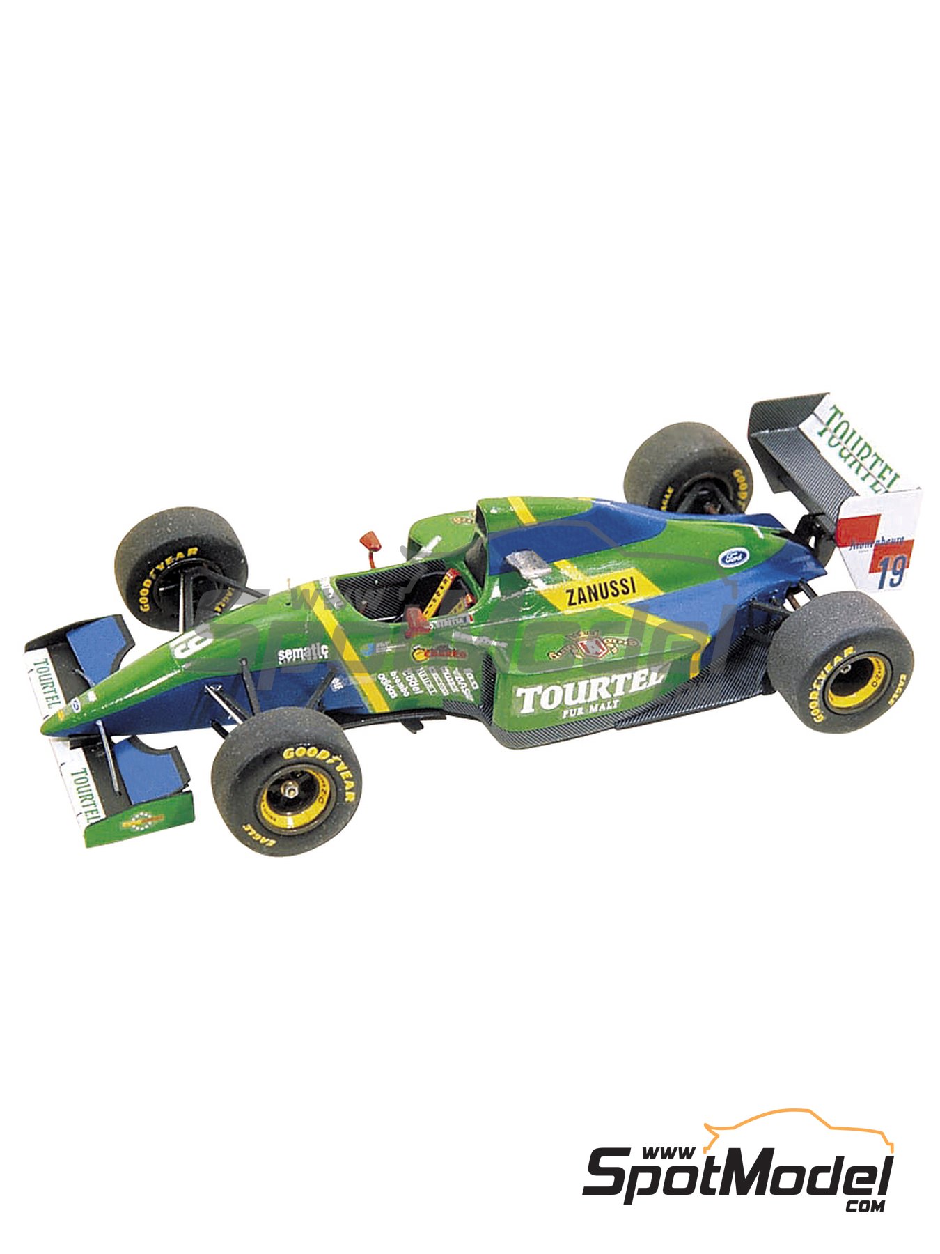 Larrousse Ford Lh94 sponsored by Tourtel - Spanish Formula 1 Grand Prix  1994. Car scale model kit in 1/43 scale manufactured by Tameo Kits (ref.  TMK18